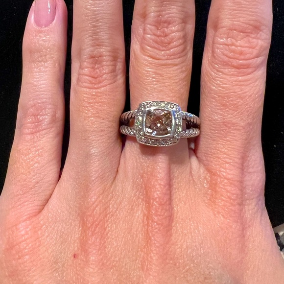 David Yurman Morganite Petite Albion Ring - Picture 3 of 6